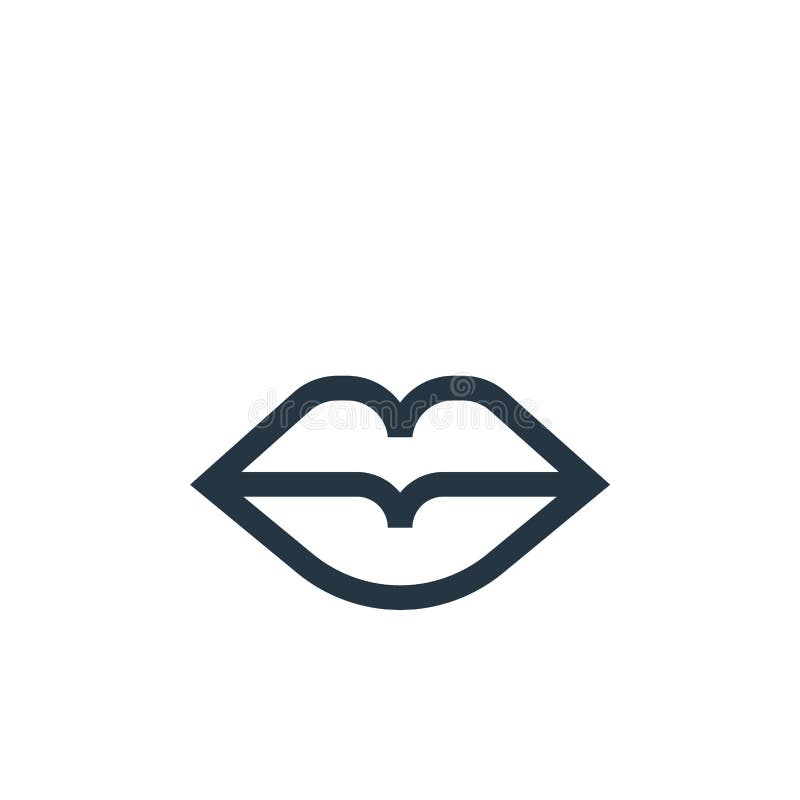 Lips Linear Icon Stock Vector Illustration Of Pictogram