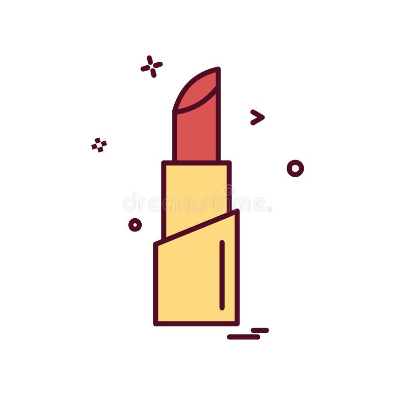 Lipstick Icon Design Vector Stock Vector Illustration of kiss
