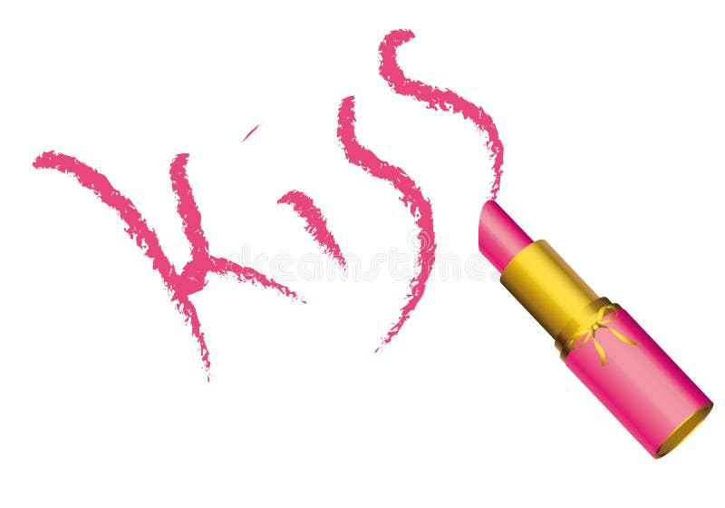 Lipstick,kiss,pink Lipstick Stock Vector Illustration of glitter