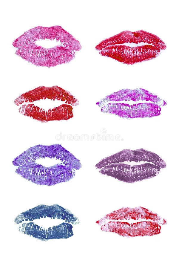 Lipstick Kiss Print, Womens Lips Stock Photo Image of print, kiss
