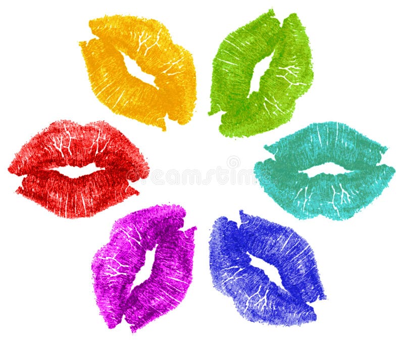 Rainbow Lips stock photo. Image of girlfriend, luxury 8952778