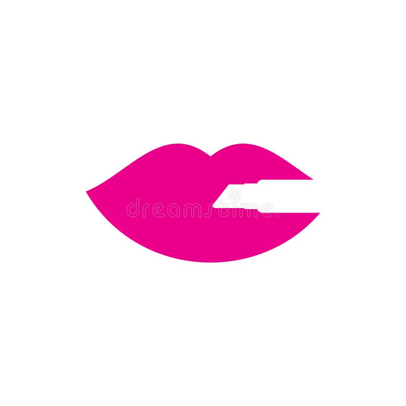 Lipstick Logo Icon Design Template Stock Vector Illustration of sign