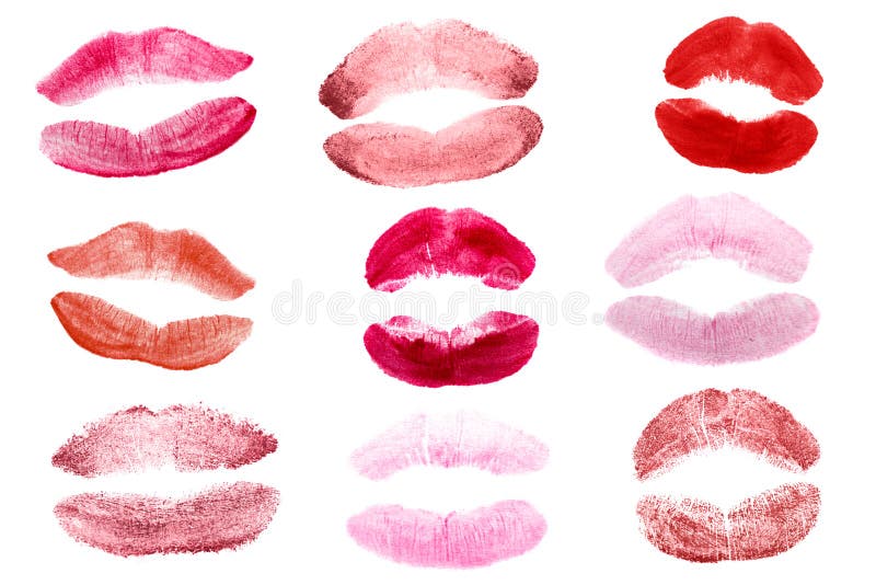 Lipstick marks set stock photo. Image of lips, beauty 109196698