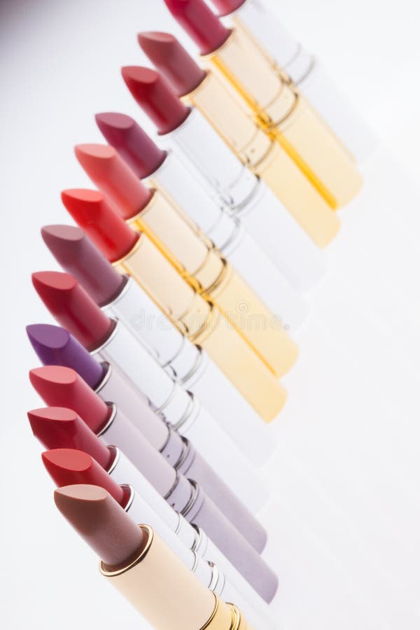 Lipsticks in a row