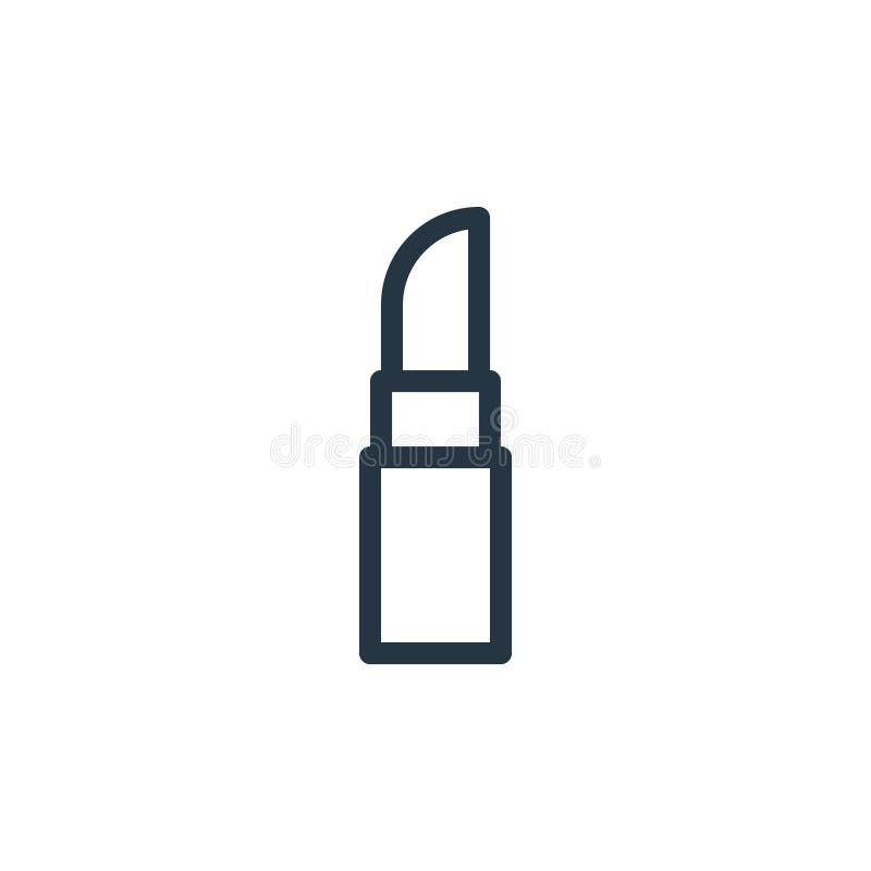 Lipsticks vector icon isolated on white background. Outline, thin line lipsticks icon for website design and mobile, app royalty free illustration
