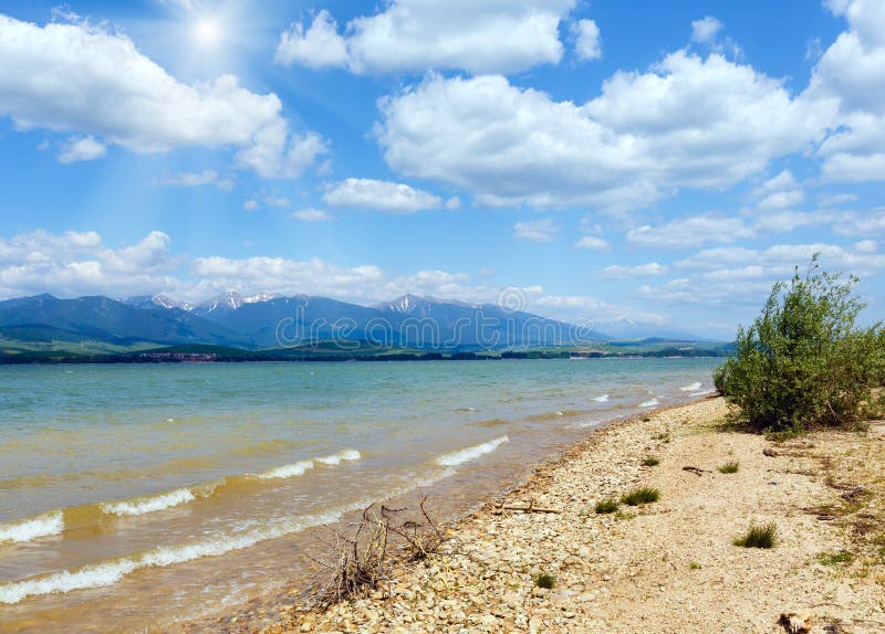 Liptovska Mara sunshiny lake