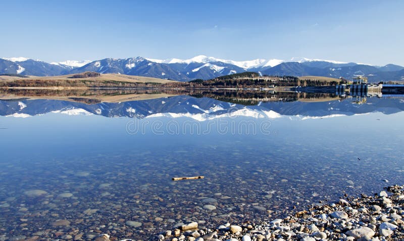 Liptovska Mara - water basin in region Liptov