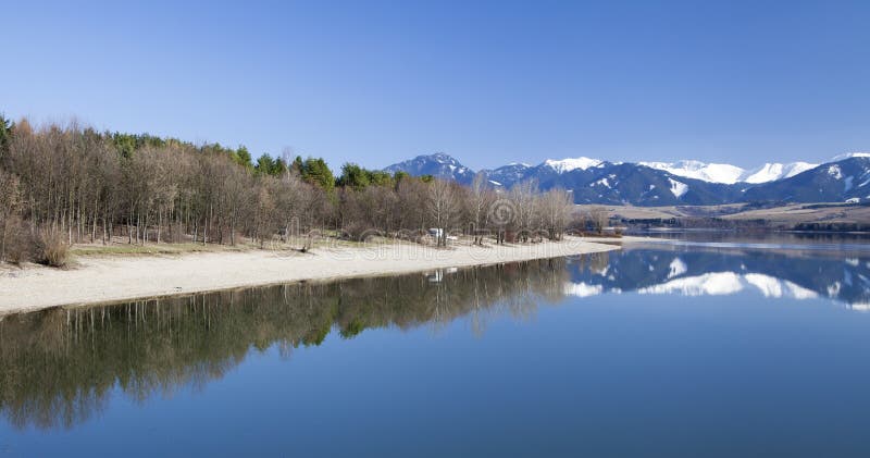 Liptovska Mara - water basin in region Liptov