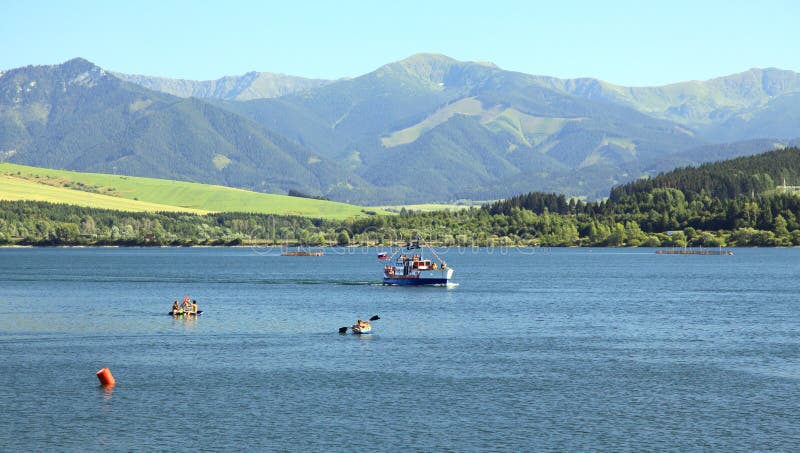 Liptovska Mara - water basin in region Liptov