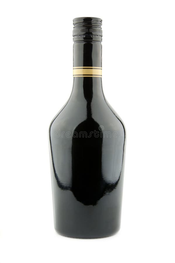 Liqueur, Bottle, Black And White, Glass Bottle Picture. Image 120554412