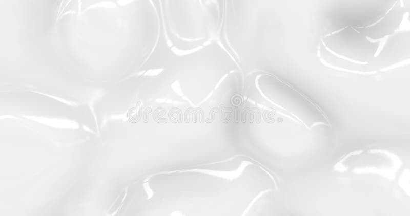 Liquid Abstract White Background. Smooth Glossy Texture 3D Rendering ...