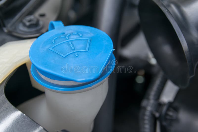 The liquid cap in car engine stock photo