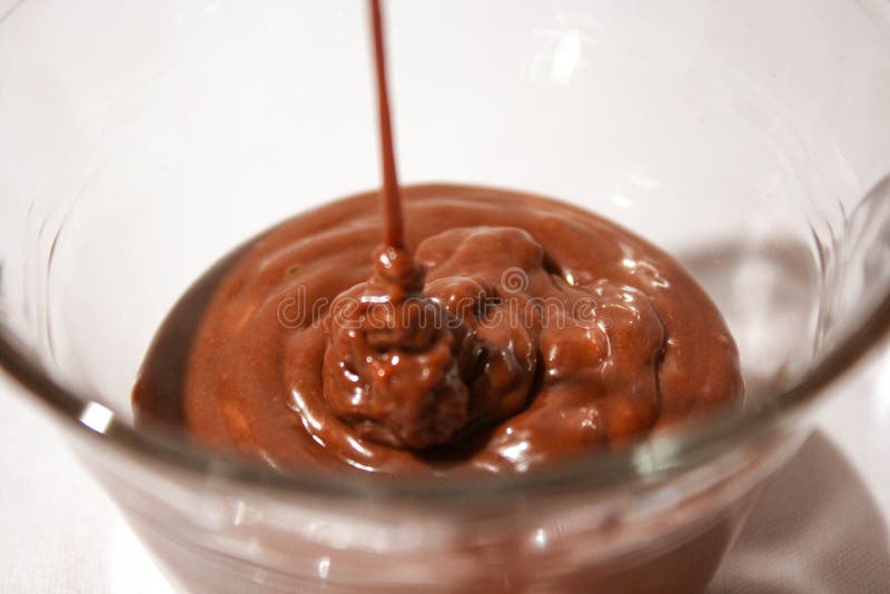 Liquid Milk Chocolate on Glass Stock Photo Image of factory