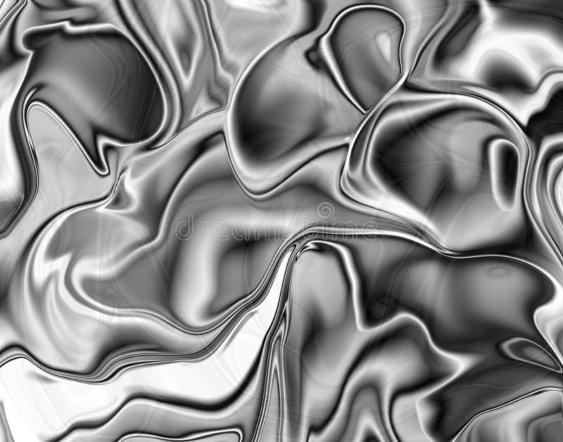 Liquid Chrome Shiny Metallic Dreams 1 Stock Illustration Illustration