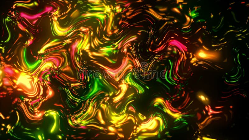 Liquid Metal Reflections Green vector illustration