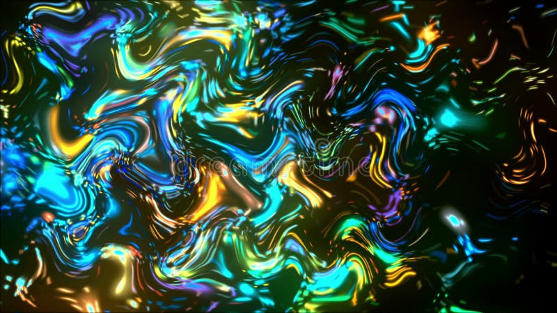 Liquid Metal Reflections Yellow vector illustration