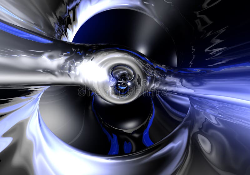 Liquid metall in blue light 02