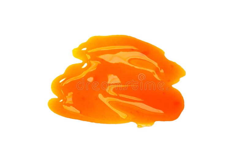 Liquid Orange Jelly Isolated on White Background Stock Photo Image of
