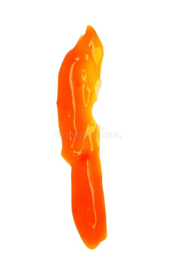 Liquid Orange Jelly Isolated on White Background Stock Photo Image of