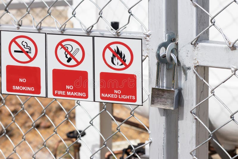 Liquid oxygen tank in hospital with warning label for safety control flammable,safety industrial concept stock photography Liquid oxygen tank in hospital with warning label for safety control flammable,safety industrial concept stock photography