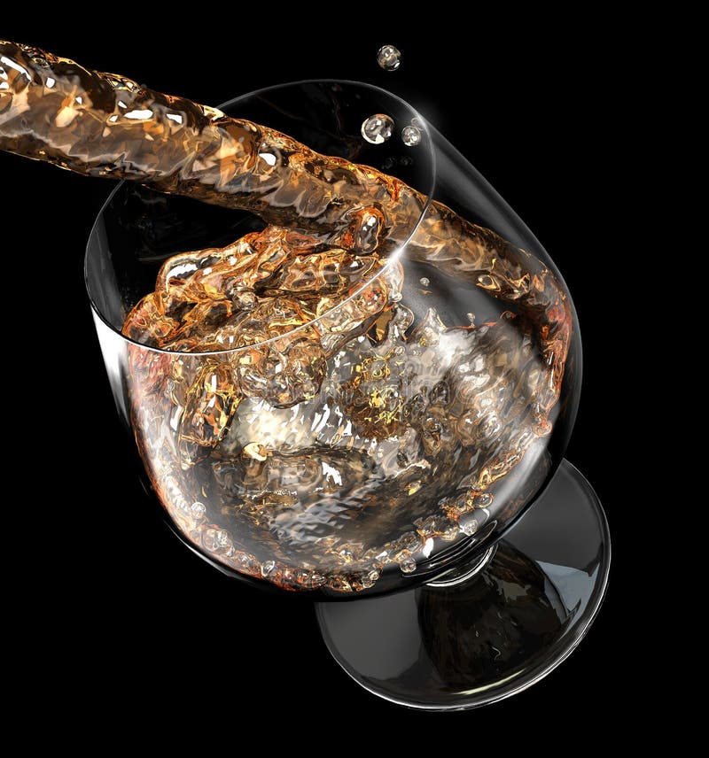 Liquid Pouring into a Glass Stock Illustration Illustration of motion