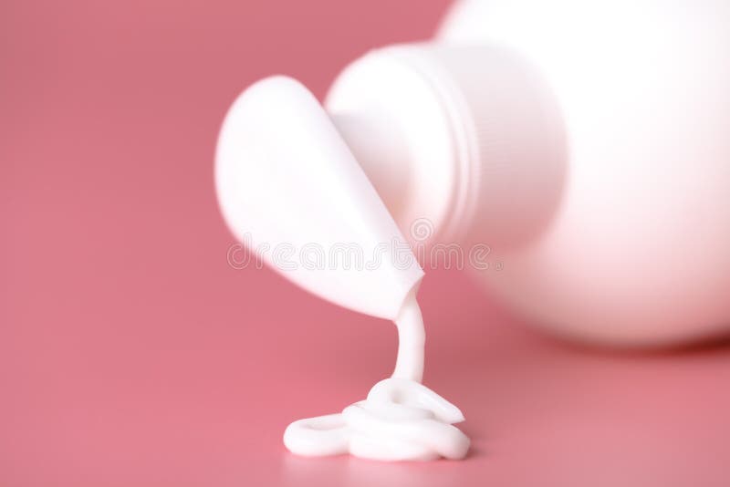 Liquid Skin Cream from Bottle Stock Image Image of health, body