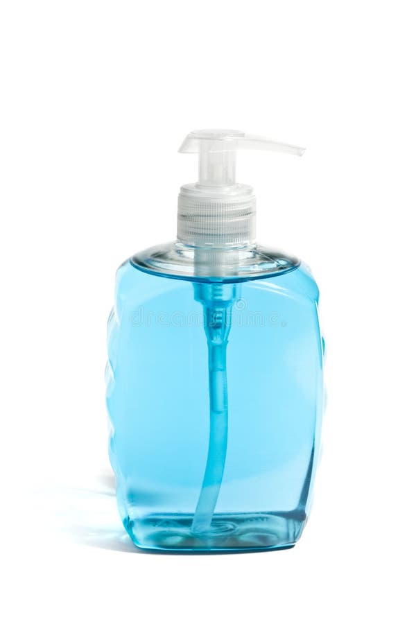 Download Blue Liquid Soap In Transparent Bottle Isolated Stock Photo Image Of Cosmetic Blue 9744838 Yellowimages Mockups