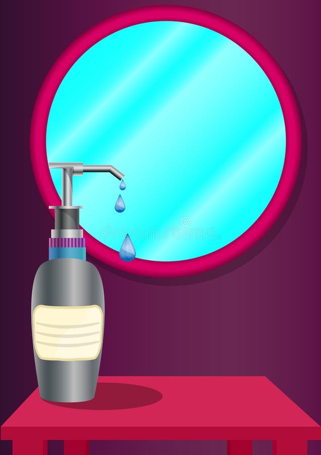 Liquid soap dispenser stock illustration. Illustration of dispenser
