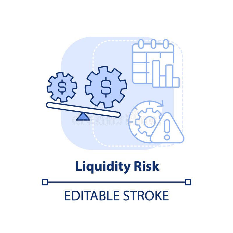 Liquidity Risk Light Blue Concept Icon Stock Vector - Illustration of