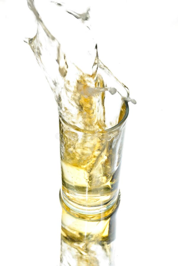 Liquor glass stock image. Image of lager, cold, golden 18555405