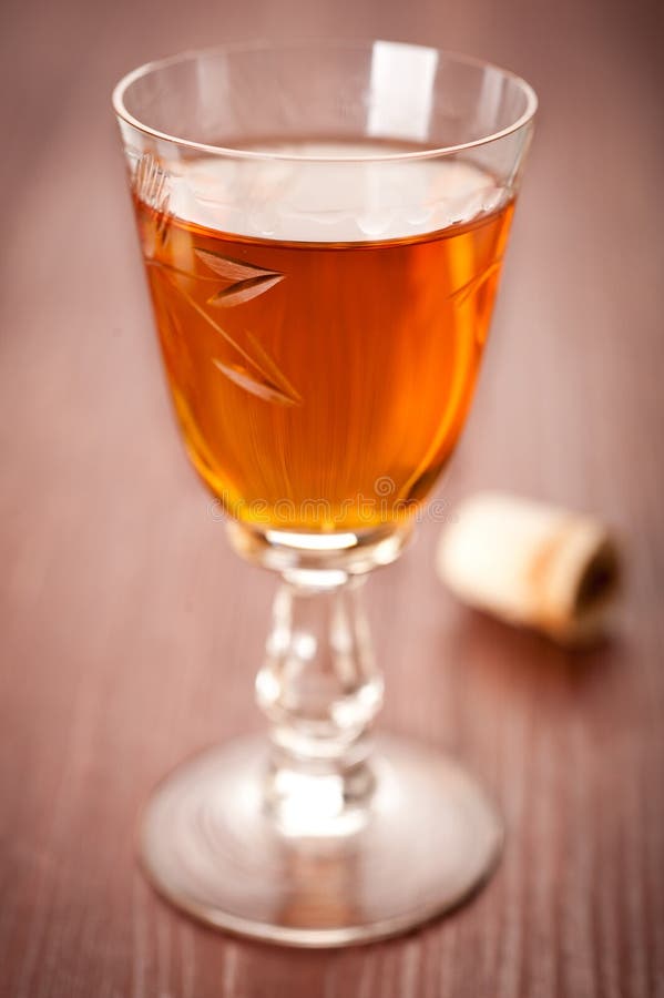 Liquor in a Glass of Vintage Style Stock Photo Image of yellow