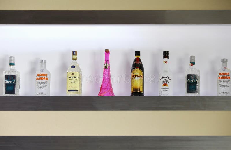 Liquor shelf in store editorial photo. Image of alcohol 21307341