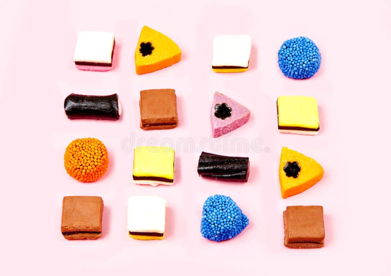 Liquorice Candy Pale Pink Background Stock Photos Free & RoyaltyFree