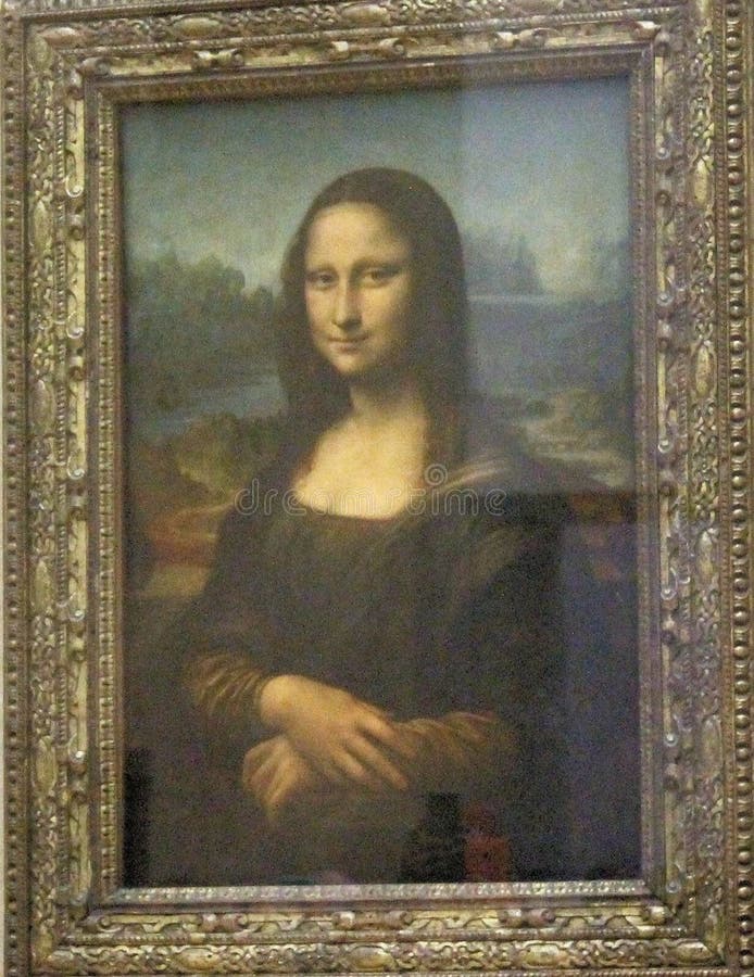 Paris France -04/06/2018 : Leonardo DaVinci`s `Mona Lisa` at the Louvre Museum May 13 2015 in Paris France. The painting is one of the world`s most famous. Paris France -04/06/2018 : Leonardo DaVinci`s `Mona Lisa` at the Louvre Museum May 13 2015 in Paris France. The painting is one of the world`s most famous.