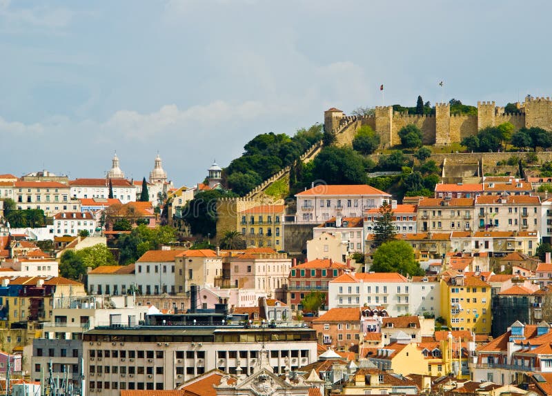 Lisbon Castle overlooking the city, Lisbon, Portugal