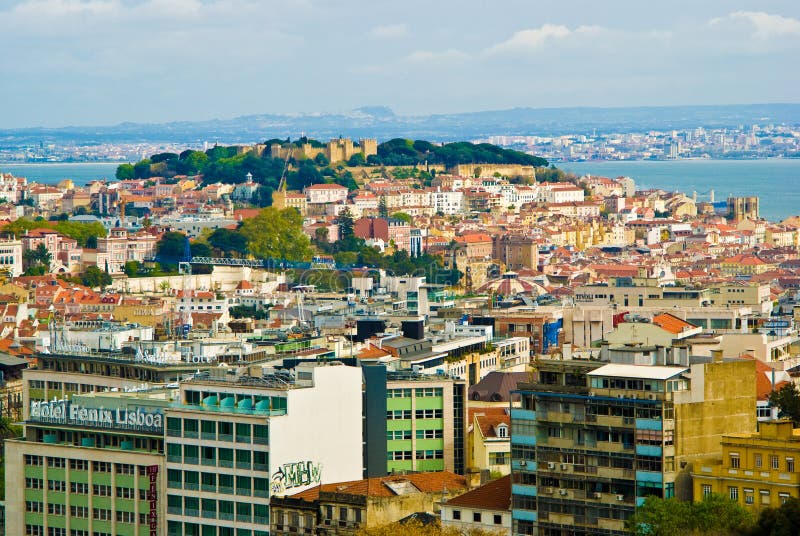 Lisbon Castle overlooking the city, Lisbon, Portugal