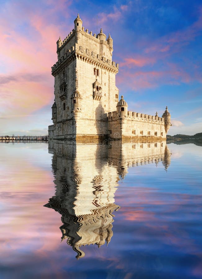 Lisbon, Belem Tower - Tagus River, Portugal.