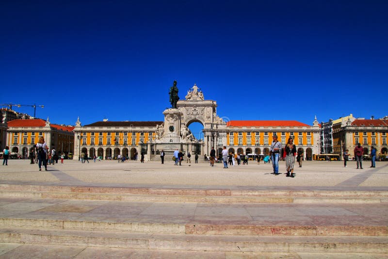 Lisbon handlu square fotografia royalty free Lisbon handlu square fotografia royalty free