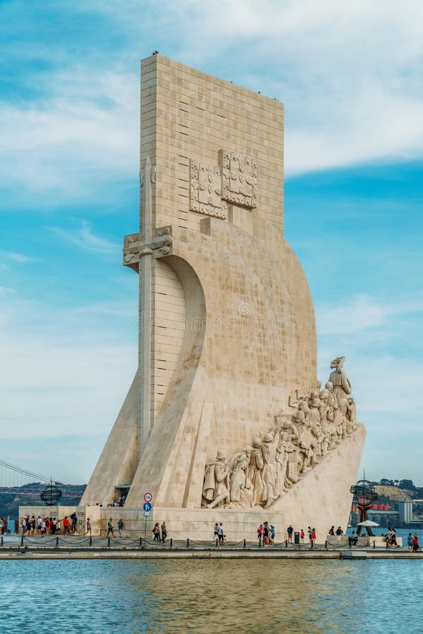 Monument To The Discoveries Padrao dos Descobrimentos Celebrates The Portuguese Age Of Discovery And Is Located On Tagus River stock image Monument To The Discoveries Padrao dos Descobrimentos Celebrates The Portuguese Age Of Discovery And Is Located On Tagus River stock image