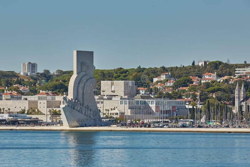 Padrao dos Descobrimentos Discovery Monument is an imposing architectural achievement in Belem district of Lisbon, Portugal royalty free stock image Padrao dos Descobrimentos Discovery Monument is an imposing architectural achievement in Belem district of Lisbon, Portugal royalty free stock image