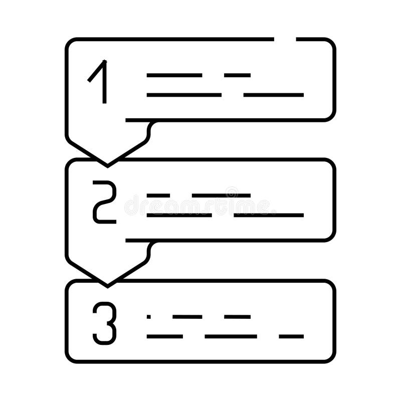 List with arrows line icon vector illustration royalty free illustration
