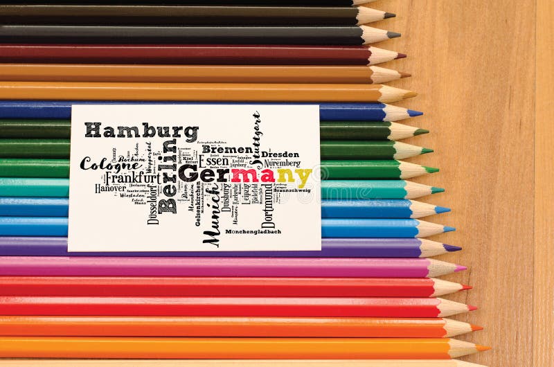 List of cities and towns in Germany stock illustration List of cities and towns in Germany stock illustration