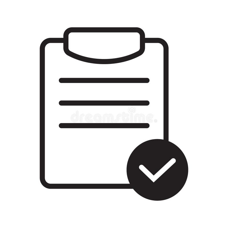 List Confirmation Icon in Line Style. Confirm List, Check List, Approve ...