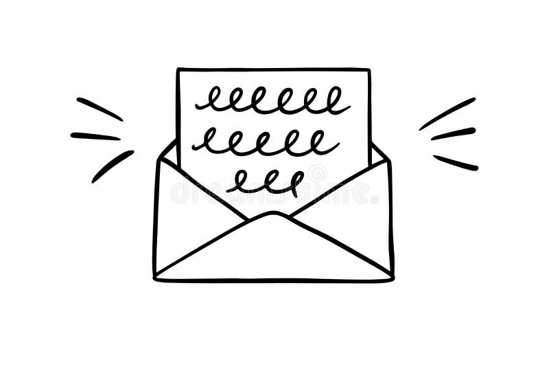List ikony obwiedni narysowanej ręcznie. szablon ikony. etykieta wysyłkowa do projektowania druku w sieci Web. ilustracja wektorowa