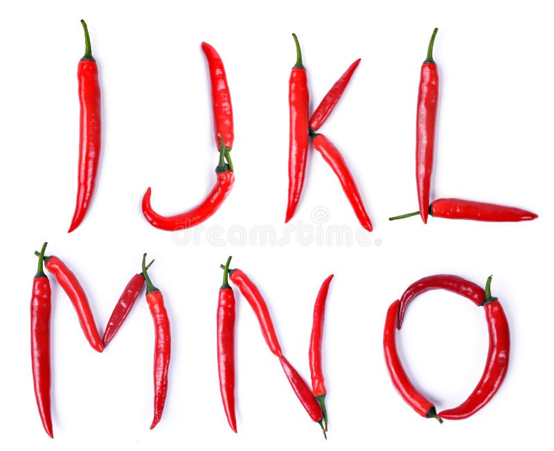 List, J, K, L, M, N, O, komponowałem czerwonego chili pieprze