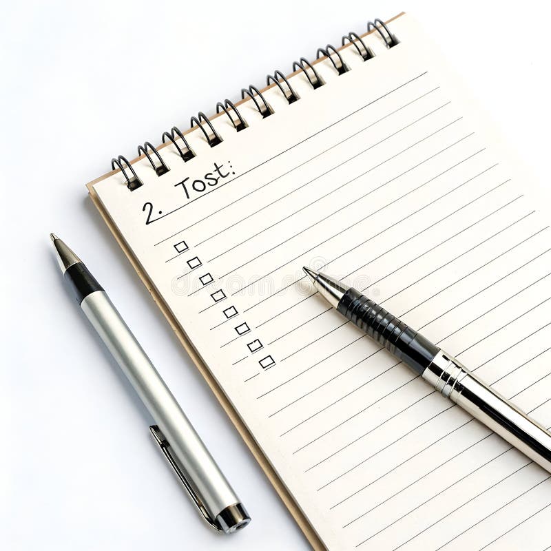 List of Outstanding Tasks Isolated on White Background vector illustration