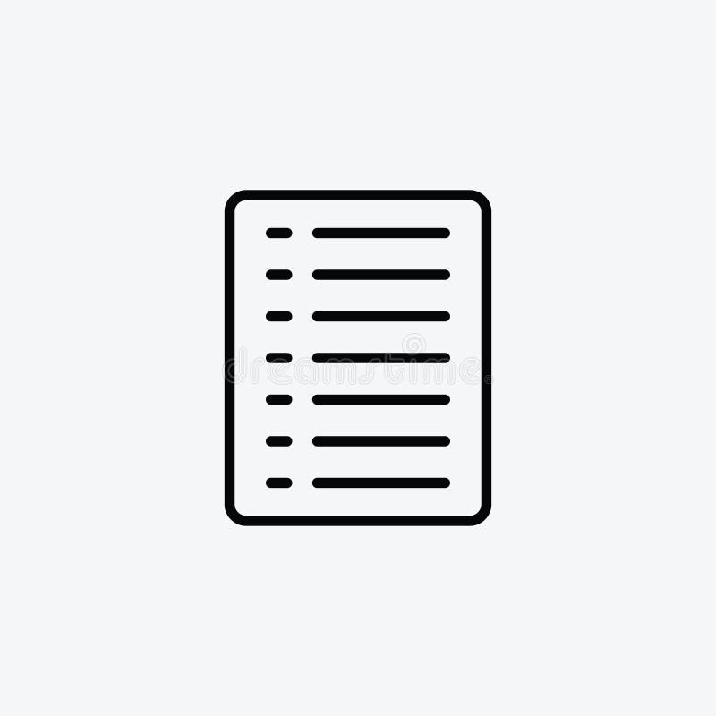 List vector icon set stock illustration
