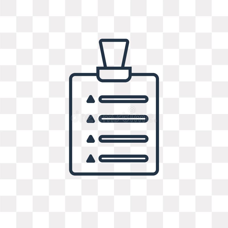 List vector icon isolated on transparent background, linear List. List vector outline icon isolated on transparent background, high quality linear List transparency concept can be used web and mobile