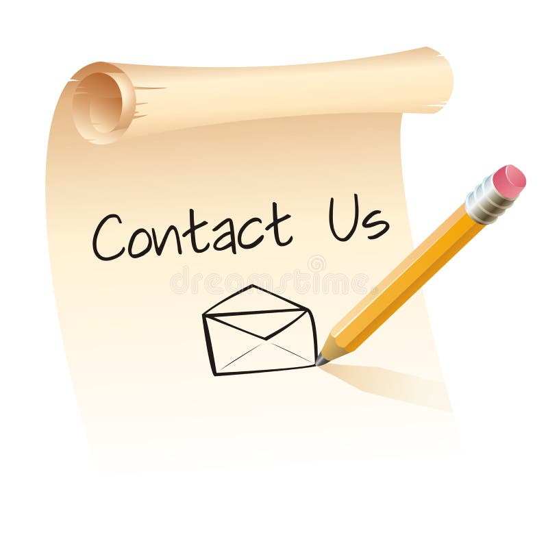 Lista Contacte-nos ilustração royalty free