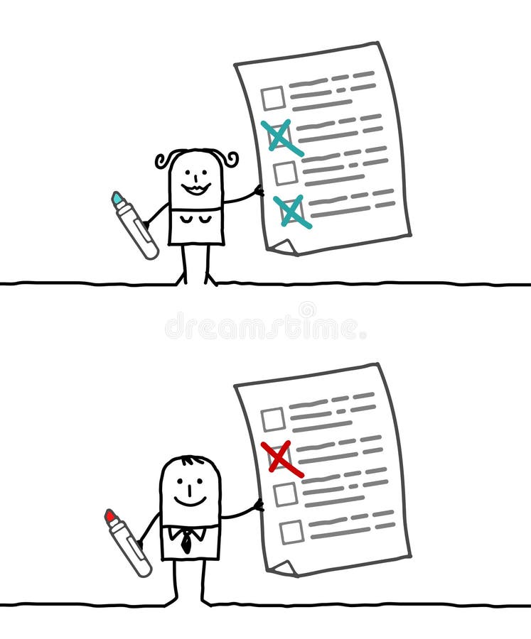 Lista de verificação ilustração royalty free